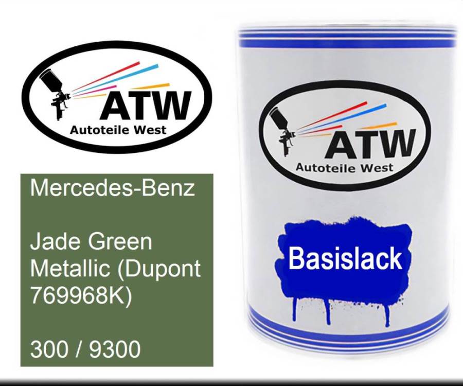 Mercedes-Benz, Jade Green Metallic (Dupont 769968K), 300 / 9300: 500ml Lackdose, von ATW Autoteile West.